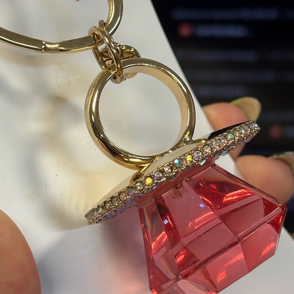 Betsey Johnson Red Gem Keychain with Gold Accents - Picture 4 of 6